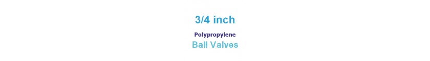 Polypropylene 3/4 inch Valves